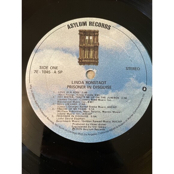Linda Ronstadt Prisoner In Disguise 33RPM Asylum Records 1975 - Picture 10 of 15